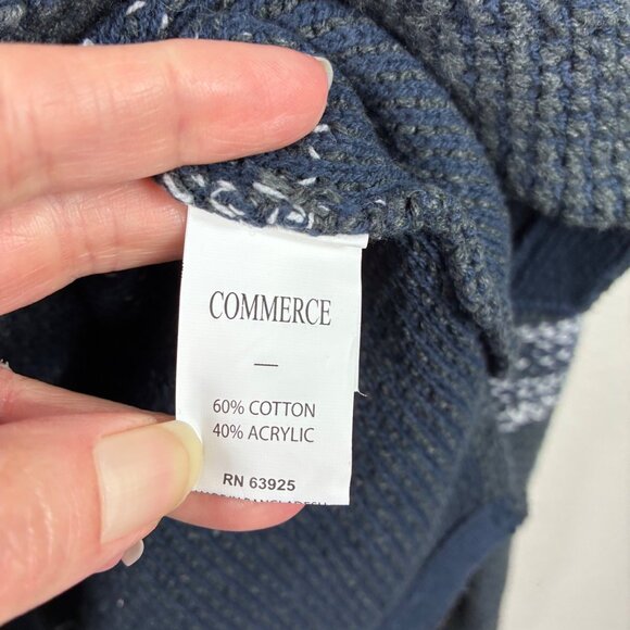 NEW Commerce Men’s Knit Colorblock Hoodie Size XL Streetwear - Picture 5 of 8